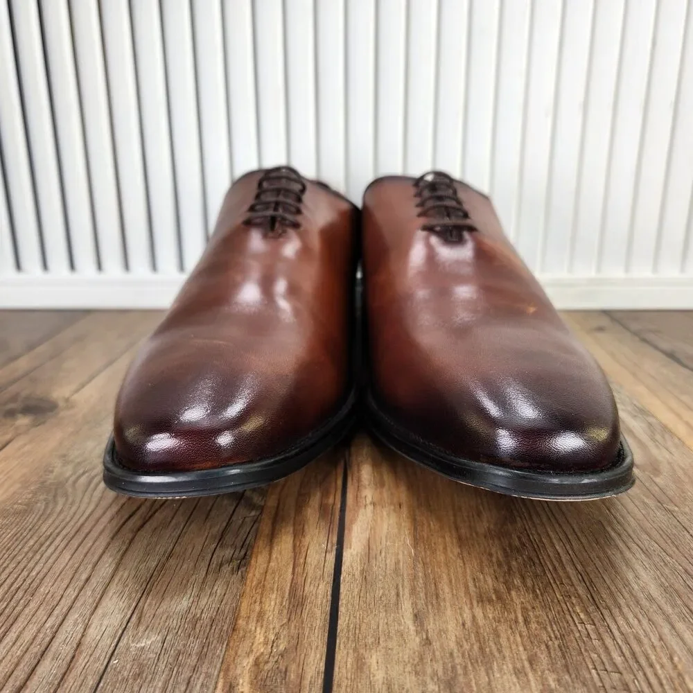 Jump New York Monaco Oxfords Dress Shoes Mens Size 12 M Tan Brown Leather Preppy